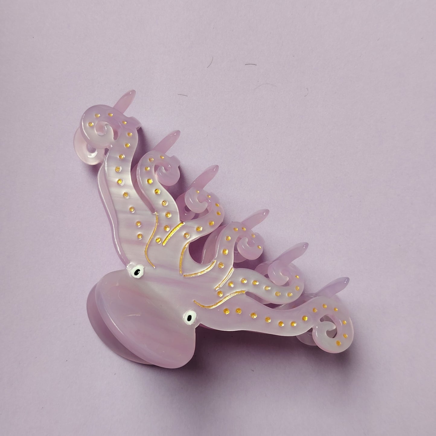 Large Pink Octopus Hair Claw