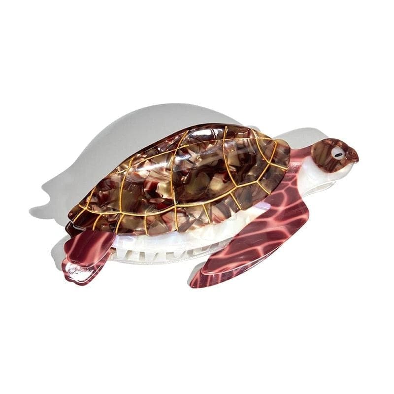 Jumbo Brown Sea Turtle Hair Claw