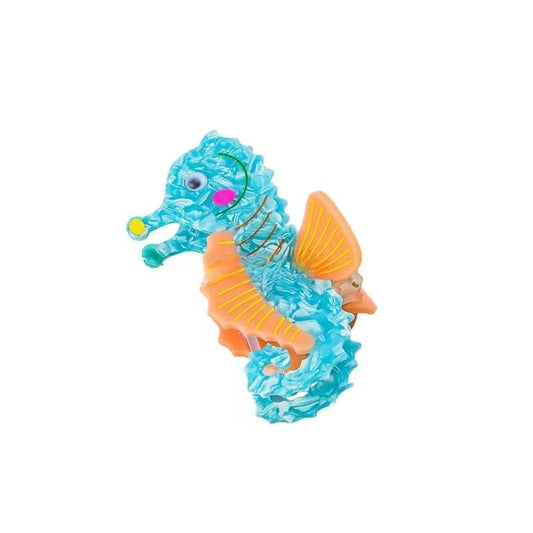 Medium Cute Marine Seahorse Hair Claw