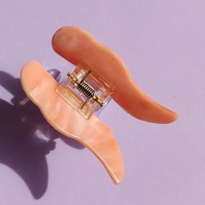 Small Orange Shrimp Hair Claw