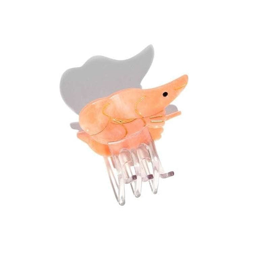 Small Orange Shrimp Hair Claw