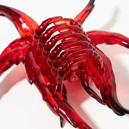 Transparent Black And Red Gradient Angel Hair Claw