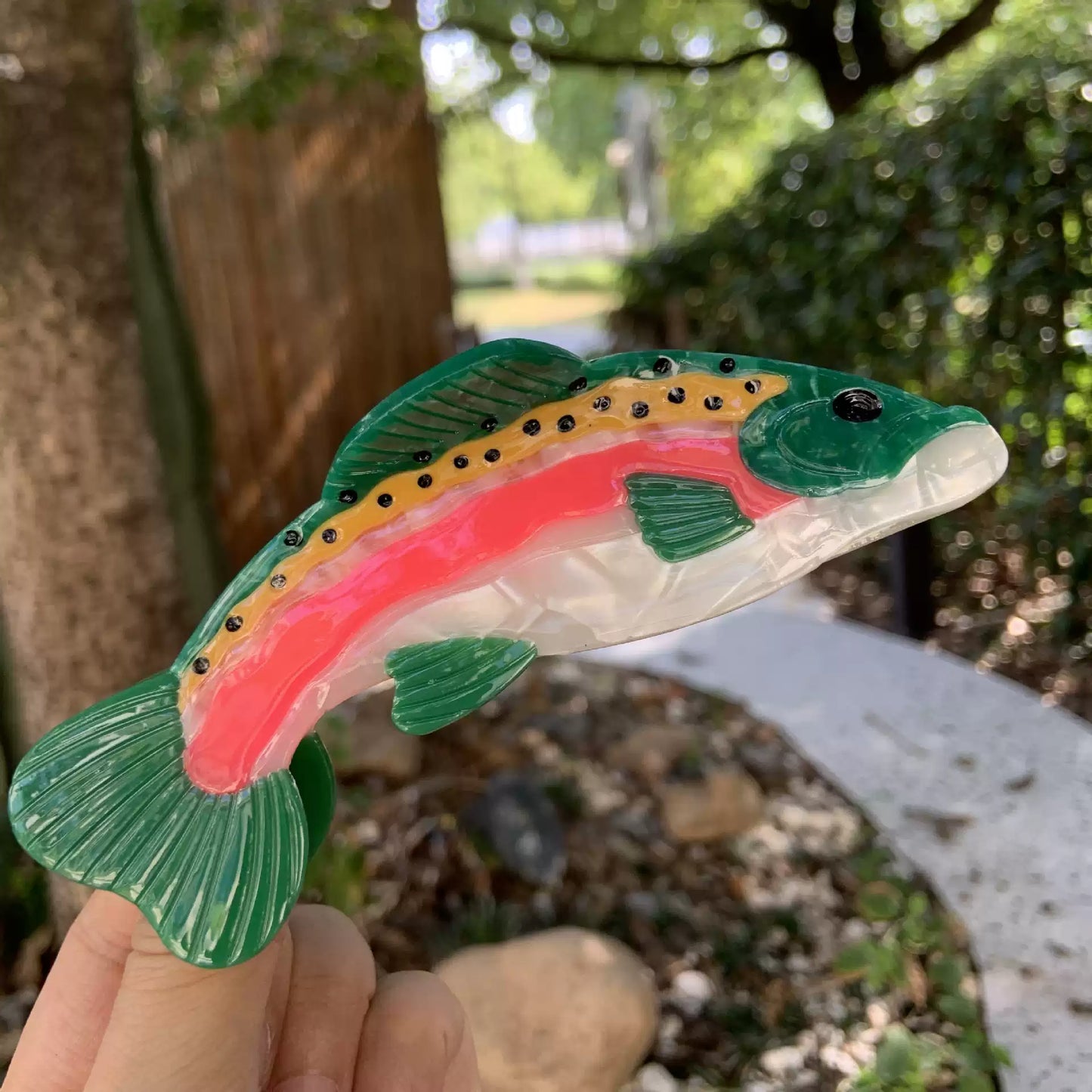 Colorful Trout Hair Claw