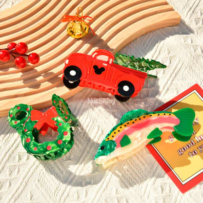 Colorful Trout Hair Claw