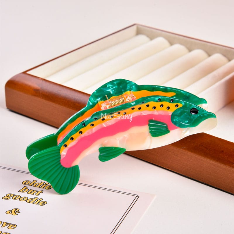 Colorful Trout Hair Claw