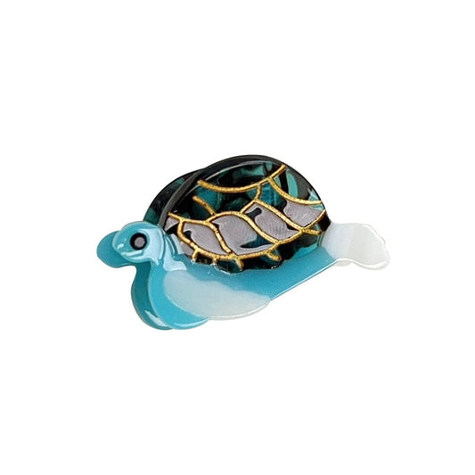 Mini Blue Turtle Hair Claw