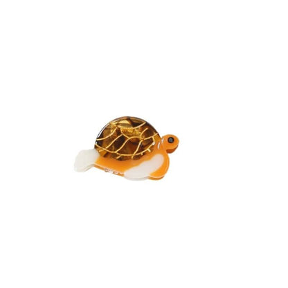 Mini Orange Turtle Hair Claw