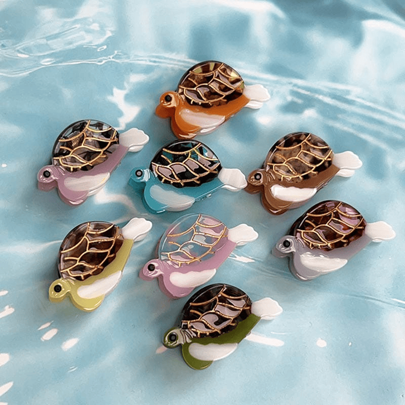 Mini Pink Turtle Hair Claw