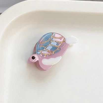 Mini Pink Turtle Hair Claw