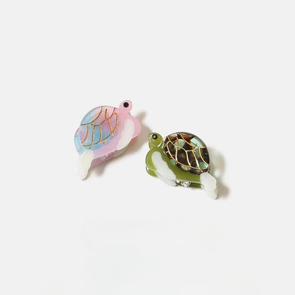Mini Pink Turtle Hair Claw
