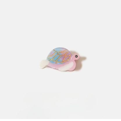 Mini Pink Turtle Hair Claw