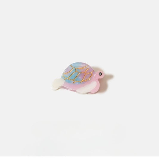 Mini Pink Turtle Hair Claw