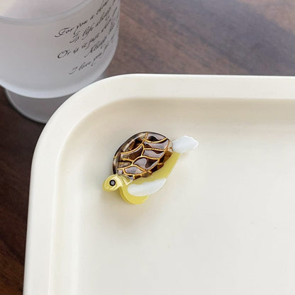 Mini Yellow Turtle Hair Claw