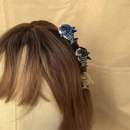 Mini Gray-Brown Whale Shark Hair Claw