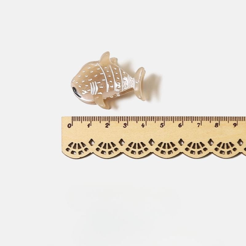 Mini Gray-Brown Whale Shark Hair Claw