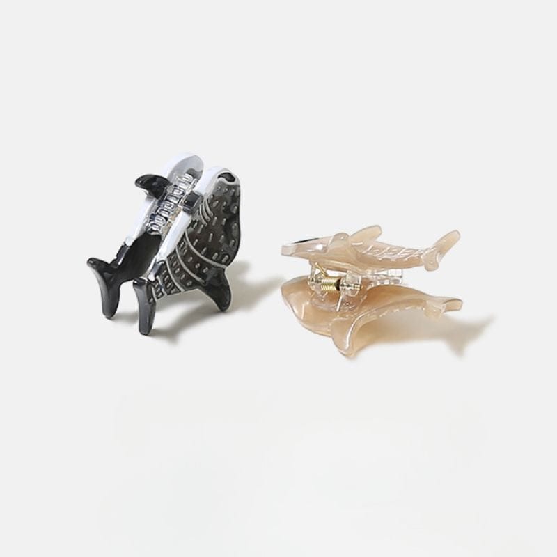 Mini Gray-Brown Whale Shark Hair Claw