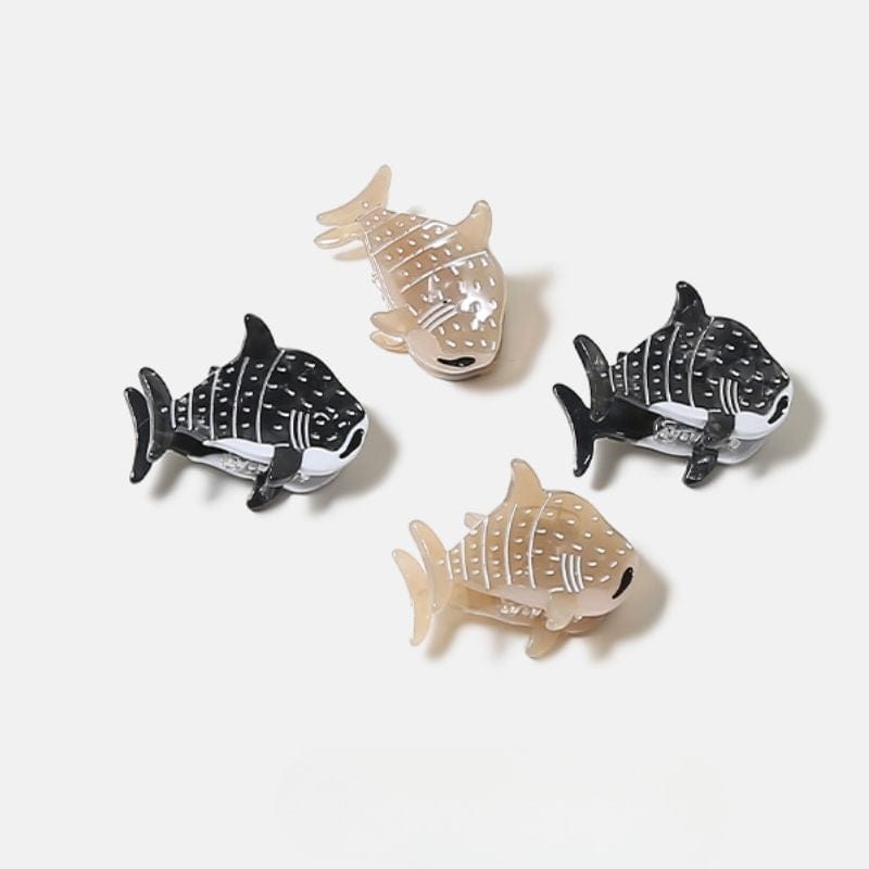 Mini Gray-Brown Whale Shark Hair Claw