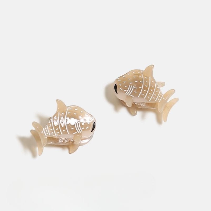 Mini Gray-Brown Whale Shark Hair Claw