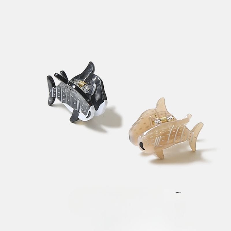 Mini Gray-Brown Whale Shark Hair Claw