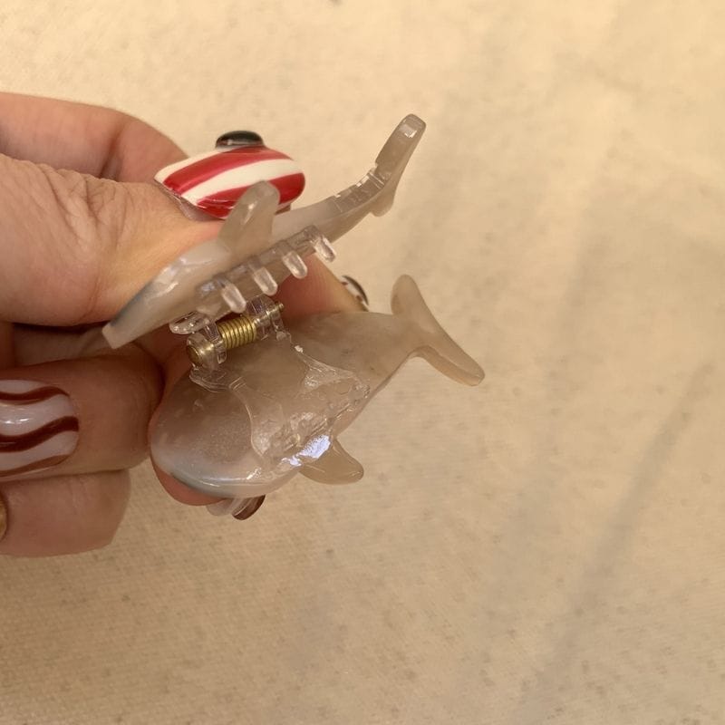 Mini Gray-Brown Whale Shark Hair Claw