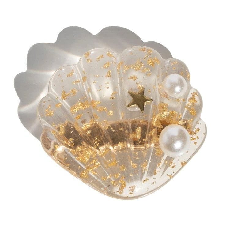 Golden Pearl Shell Hair Clip
