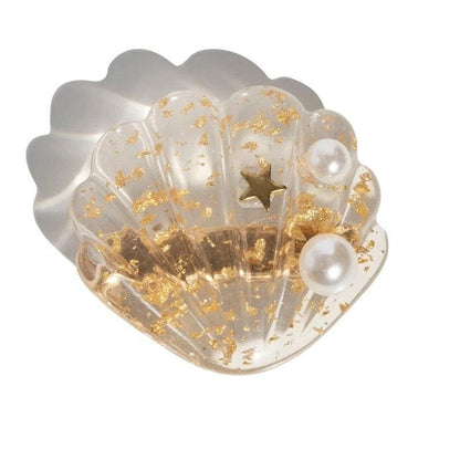 Golden Pearl Shell Hair Clip