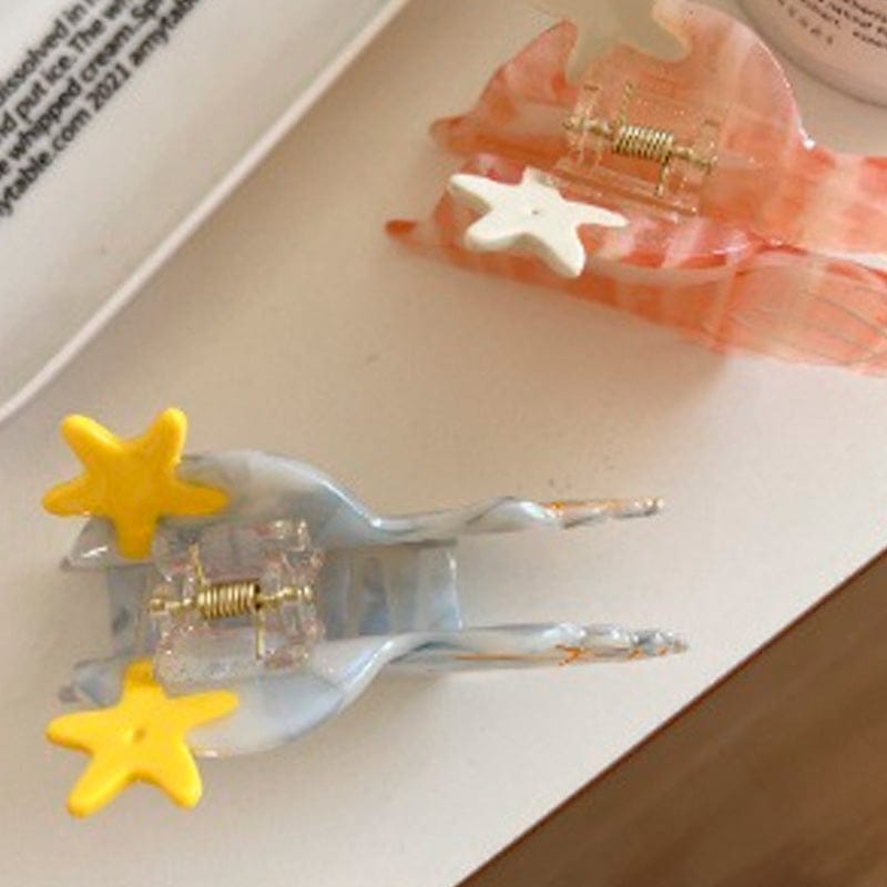 Medium Blue Conch Hair Claw Clips | Lemonschunks