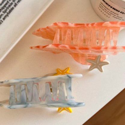 Medium Blue Conch Hair Claw Clips | Lemonschunks