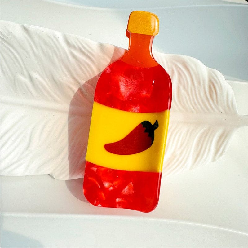 Medium Chili Sauce Hair Claw Clips | Lemonschunks