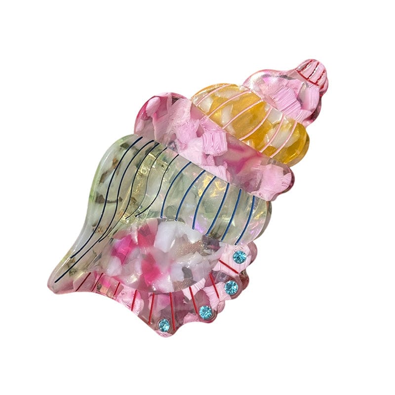 Small Diamond Colorful Conch Hair Claw Clips | Lemonschunks