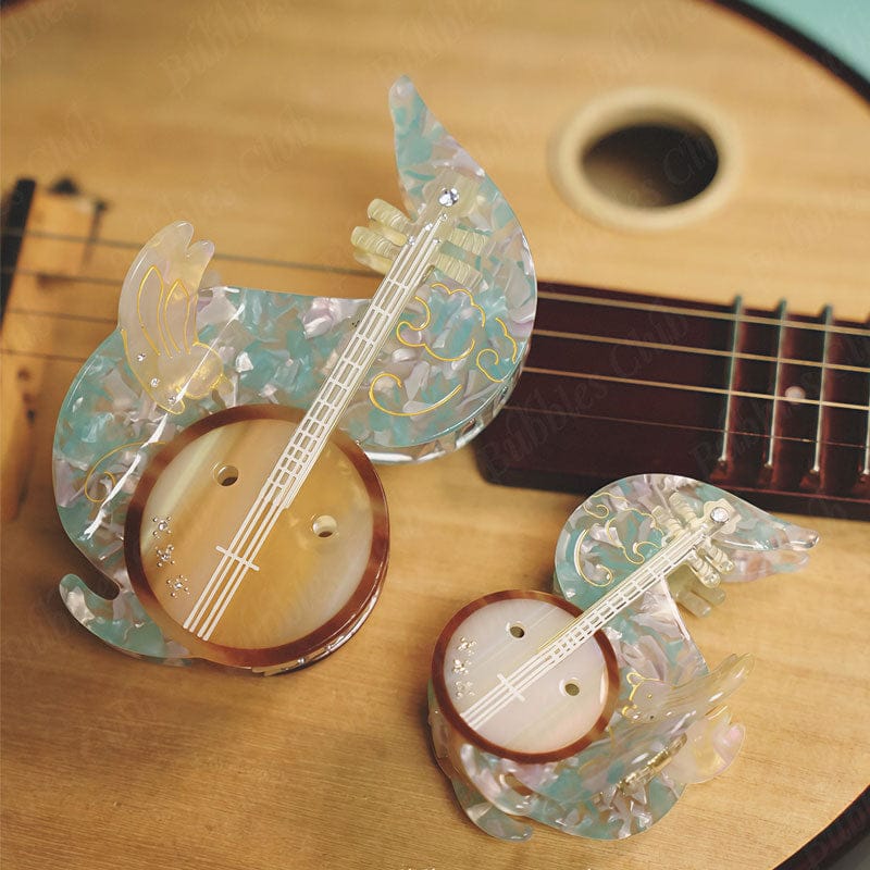 Medium Ruan Musical Instrument Hair Claw