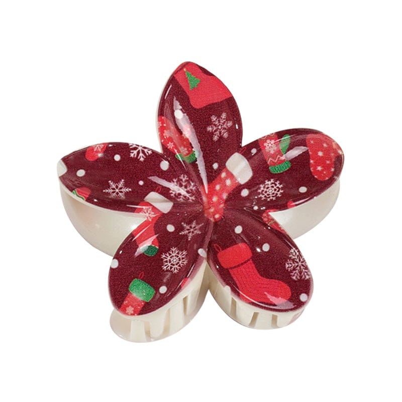 Medium Christmas Style Frangipani Hair Claw