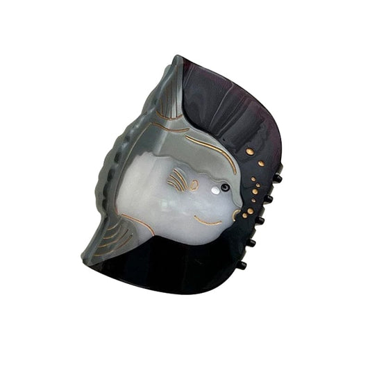 Medium Deep Purple Sunfish Hair Claw