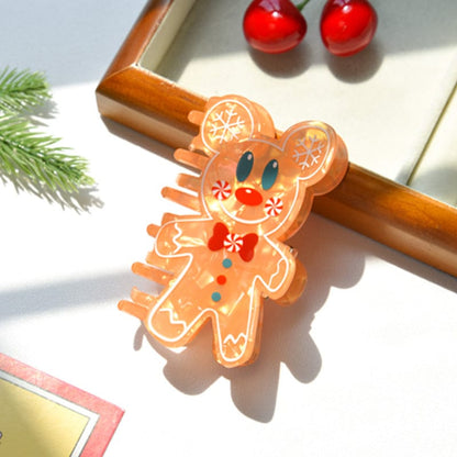 Medium Gingerbread Man Hair Claw