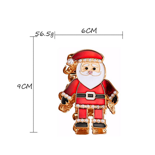 Medium Golden Santa Claus Hair Claw