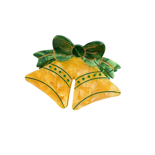 Medium Red Christmas Bells Hair Claw