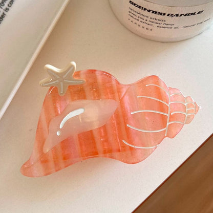 Medium Pink Conch Hair Claw Clips | Lemonschunks