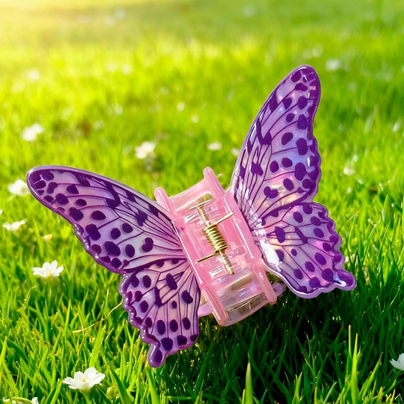 Medium Purple Butterfly Hair Claw Clips | Lemonschunks