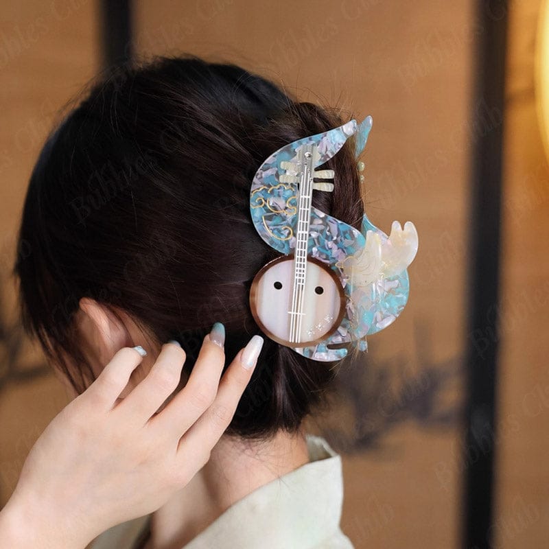 Ruan Musical Instrument Hair Claw Set