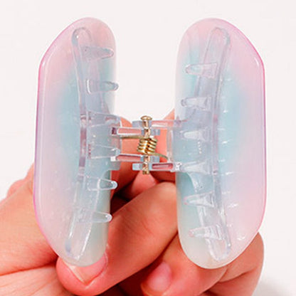 Small Rainbow Pumpkin Hair Claw