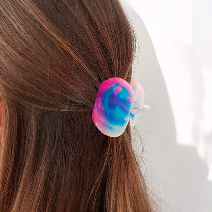 Small Rainbow Pumpkin Hair Claw