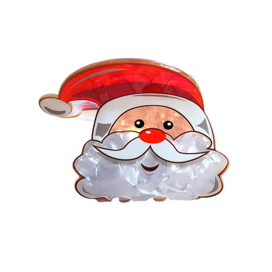 Small Smiley Santa Claus Hair Claw
