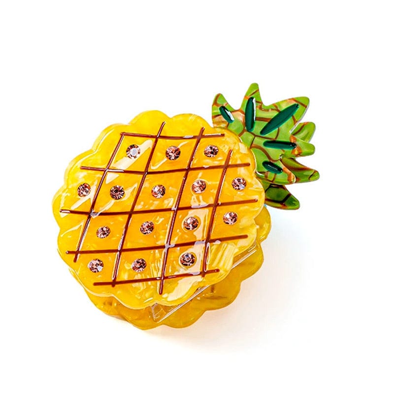 Medium Yellow Pineapple Hair Claw Clips | Lemonschunks