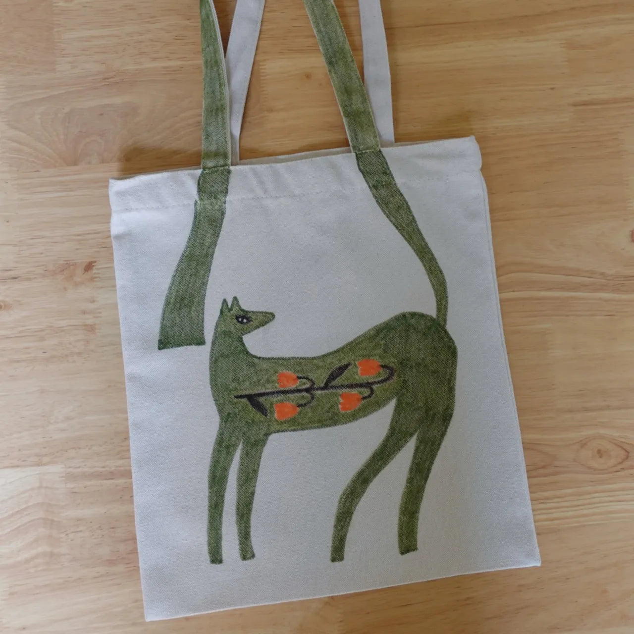 Hand-Painted Little Tails Animal Canvas Tote Bag Collection