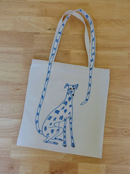 Hand-Painted Little Tails Animal Canvas Tote Bag Collection