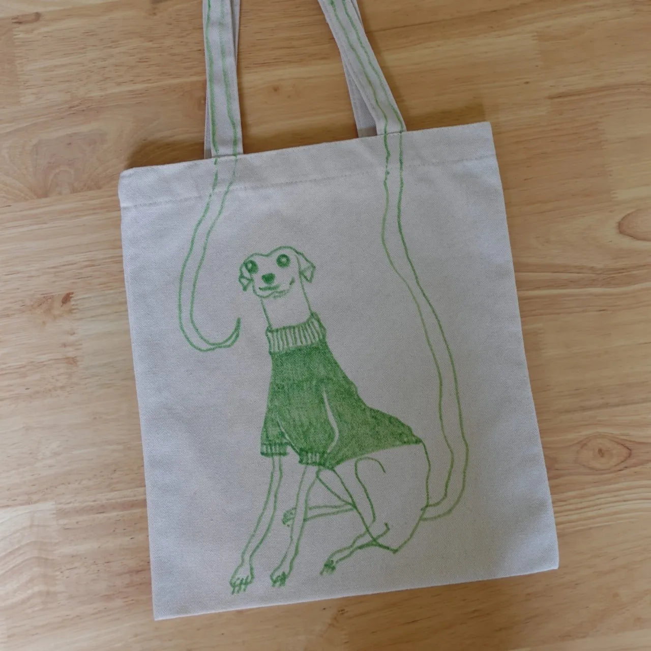 Hand-Painted Little Tails Animal Canvas Tote Bag Collection