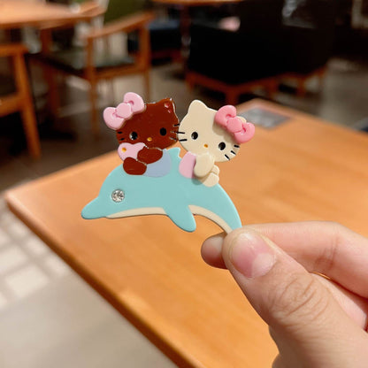 Handmade 3D Dolphin KT Hair Claw & Clip