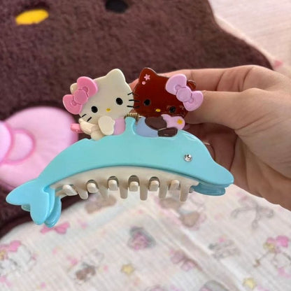 Handmade 3D Dolphin KT Hair Claw & Clip