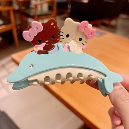 Handmade 3D Dolphin KT Hair Claw & Clip