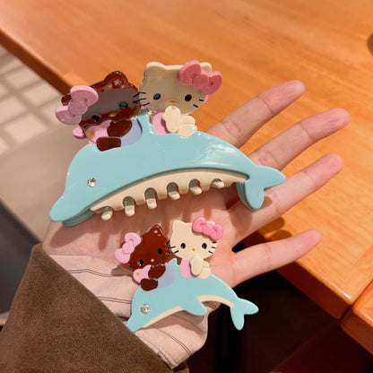Handmade 3D Dolphin KT Hair Claw & Clip